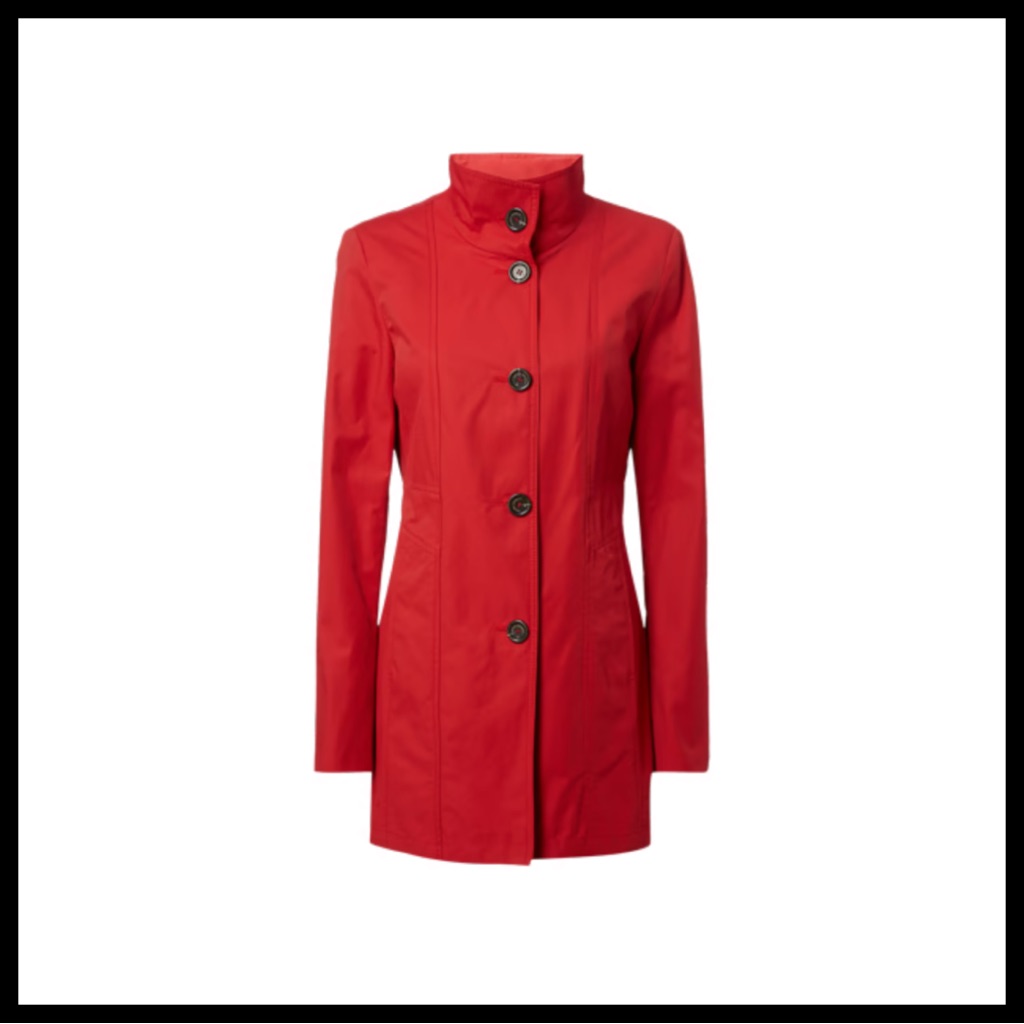 Fuchs Schmitt Red Funnel Neck Trenchcoat Jacket